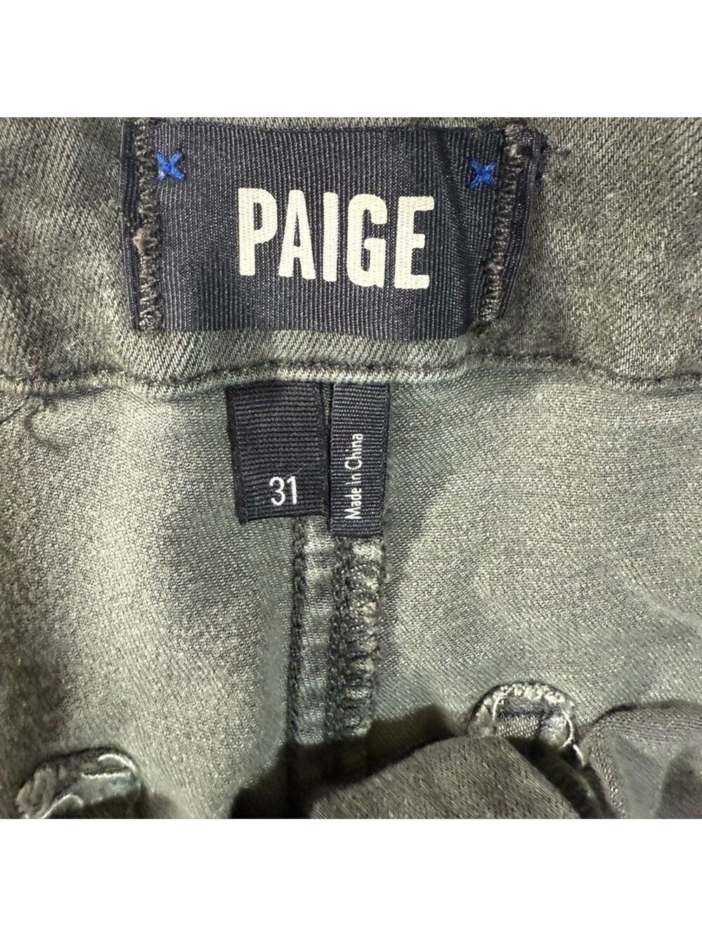 PAIGE Women’s Christy Ankle Cargo Pants Olive Size 31 - Picture 2 of 8